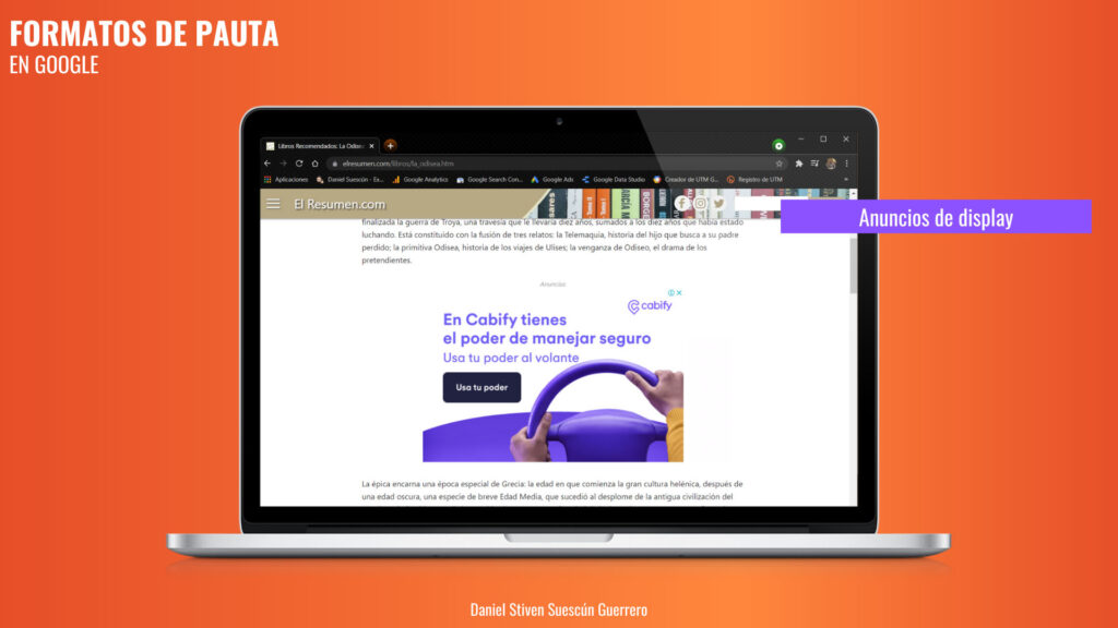 Anuncios de display para pauta en google