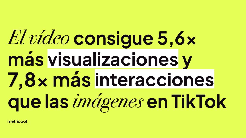 Comparación entre vídeos e imágenes en las tendencias de TikTok 2026